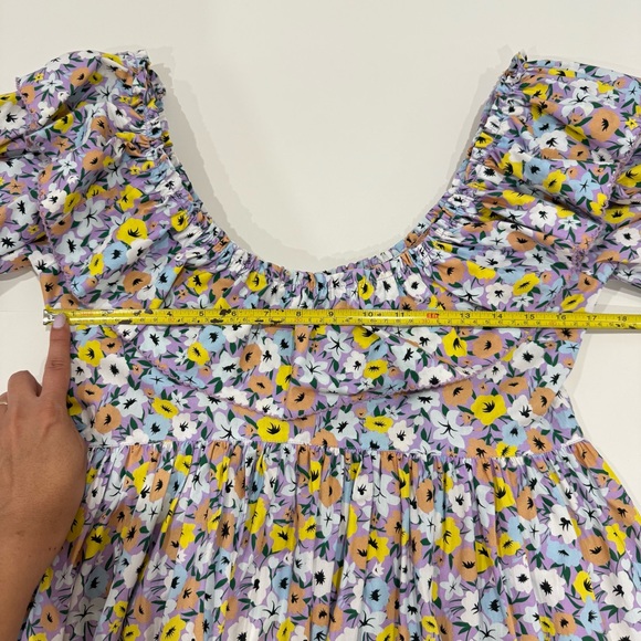 Agua By Agua Bendita Short Dress Flor La Fania Lila Size Small - Picture 10 of 10